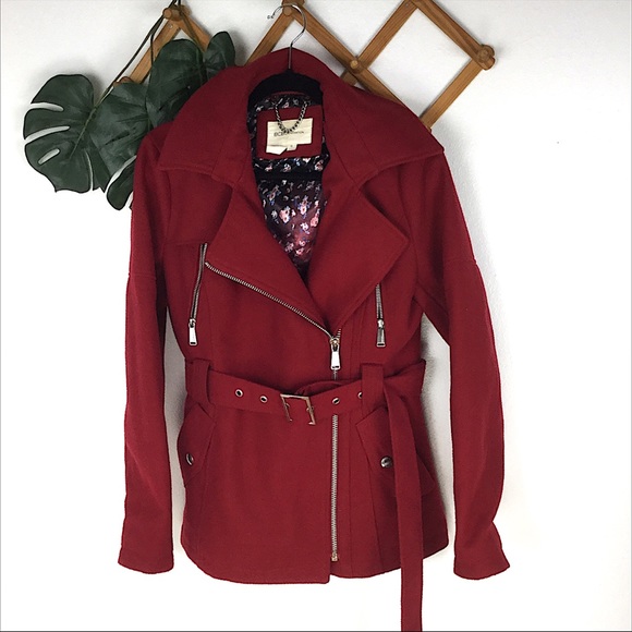 BCBGeneration Jackets & Blazers - BCBGeneration Red Coat Jacket Med BCBG Generation